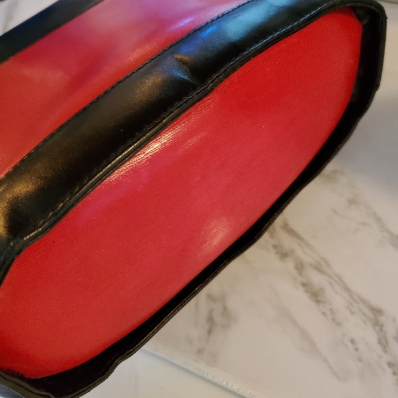 Balenciaga Red With Black Handbag ,vintage. - Picture 7 of 13